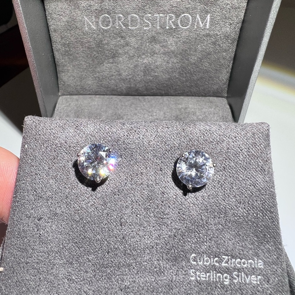 Nordstrom Sterling Silver Cubic Zirconia Earrings